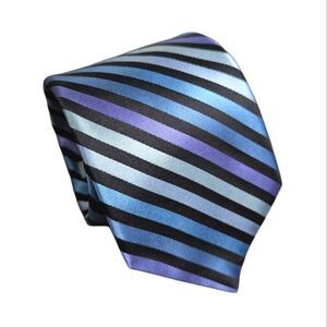 Ted Baker London pastel blue purple green ombre diagonal stripe silk necktie
